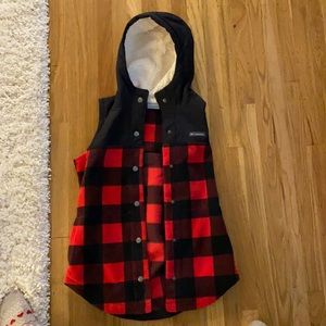Checkered Columbia vest women’s size small